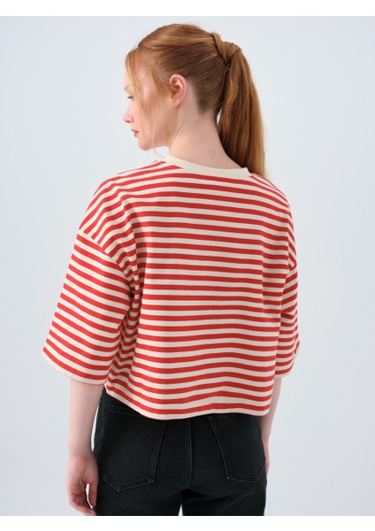 Loose Crop Kadın Tshirt K.kol