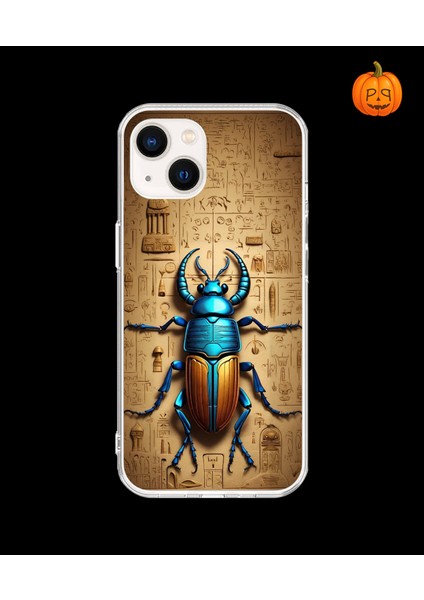 iPhone 13 Uyumlu Şeffaf Kılıf Antik Mısır 3 Tasarımlı
