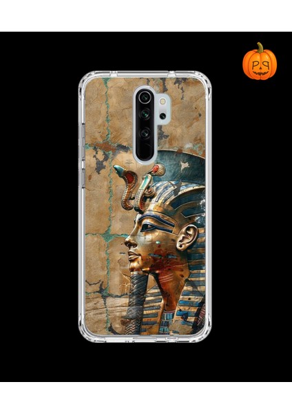 Xiaomi Redmi Note 8 Pro Uyumlu Şeffaf Kılıf Antik Mısır 6 Tasarımlı