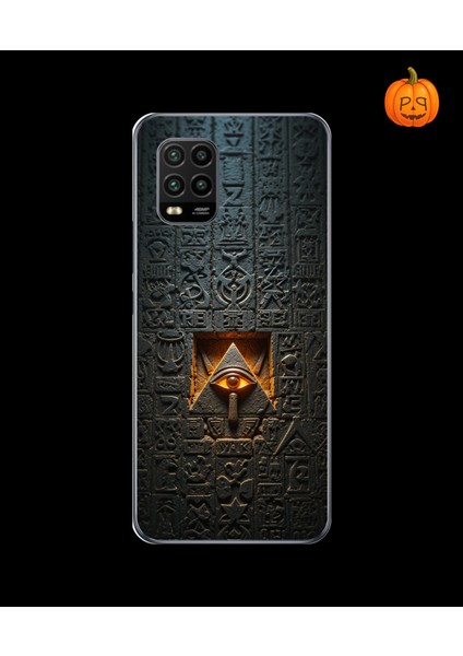 Xiaomi Mi 10 Lite Uyumlu Şeffaf Kılıf Antik Mısır 4 Tasarımlı