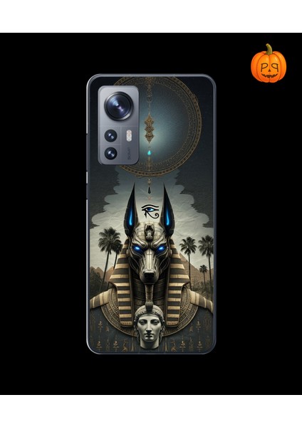 Xiaomi Mi 12 Pro Uyumlu Şeffaf Kılıf Antik Mısır 5 Tasarımlı