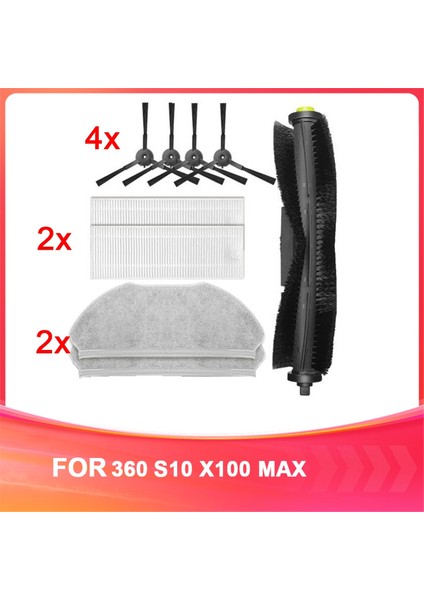 360 Qihoo Sweeper S10 X100 Max Yedek Parça Kiti Yedek Sarf Malzemeleri (Yurt Dışından)