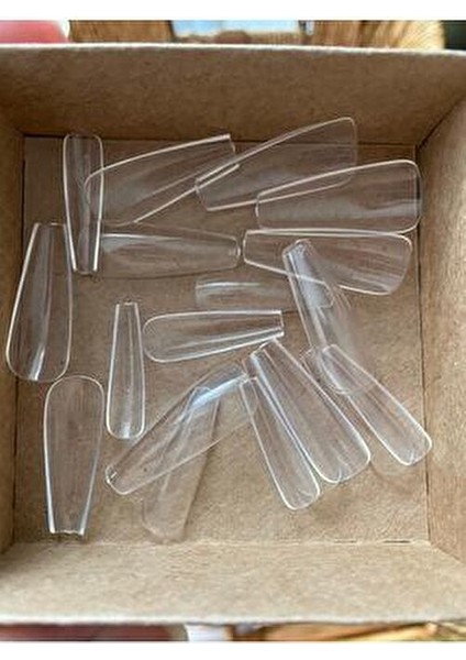 Şeffaf Balerin Takma Tırnak 20 Adet Uzun ve Şık Tasarım modelleri