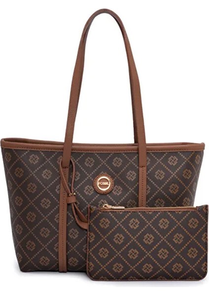 Kadın Lina Monogram Orta Boy Cüzdanlı Omuz Çantası