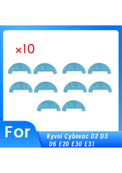 Kyvol Cybovac D2 D3 D6 E20 E30 E31 Robot Süpürge Için 10 Adet Paspas Bezi Gelişmiş Temizlik Verimliliği (Yurt Dışından)