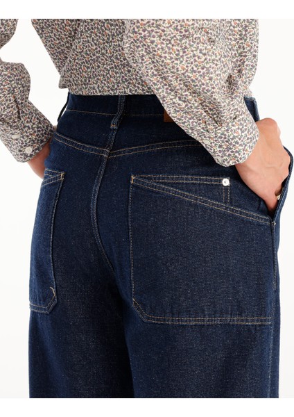 Normal Bel Rahat Kesim Denim Pantolon