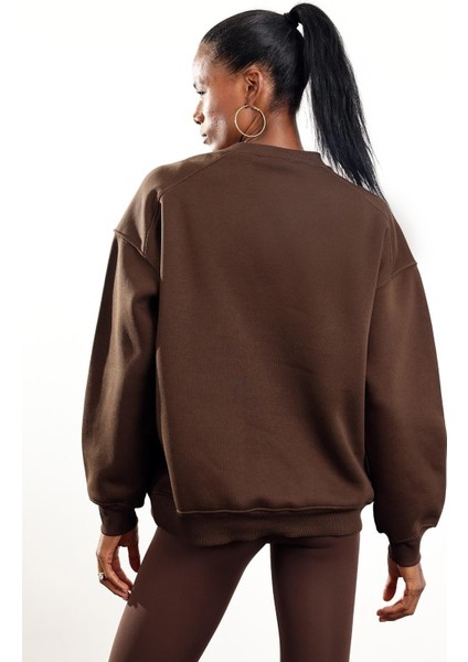Kahverengi Parçalı Basic Sweatshirt 3408 fırsatları