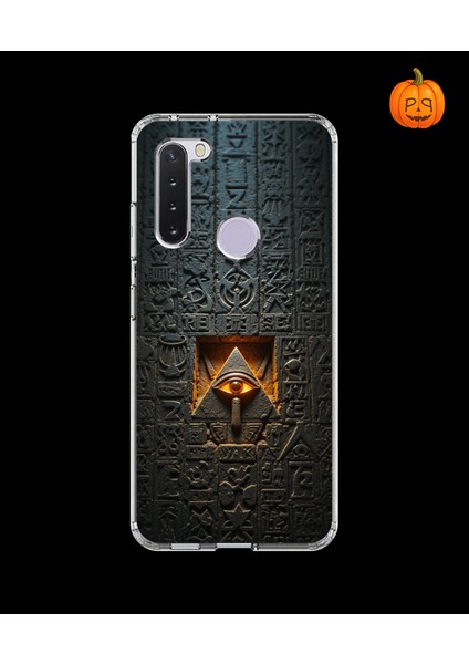 Samsung Galaxy A21 Uyumlu Şeffaf Kılıf Antik Mısır 4 Tasarımlı