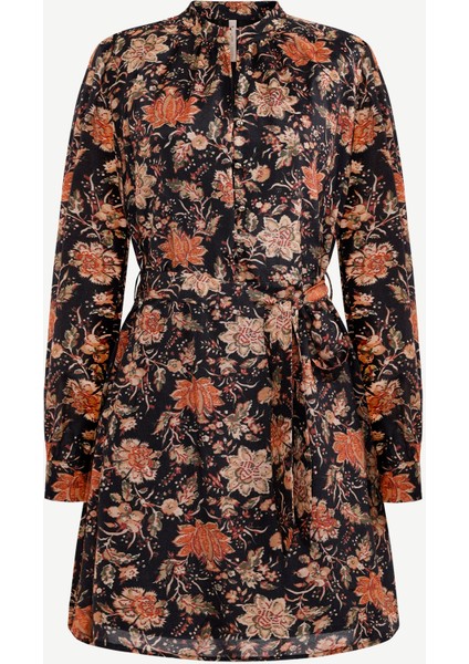 Bol Hakim Yaka Uzun Kol Elbise