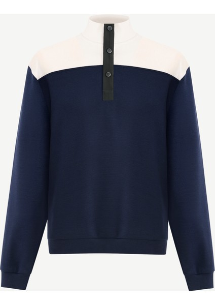 Regular Dik Yaka Uzun Kol Sweatshirt