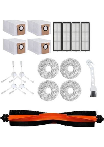 Xiaomi X20+/X10+/X20 PLUS/X10 Plus Süpürme Makinesi Aksesuarları Için 18 Adet Ana Yan Fırça Paspas Filtre Toz Torbaları (Yurt Dışından)