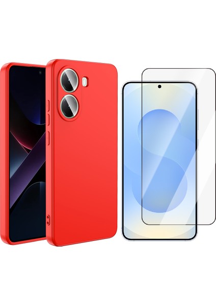 Xiaomi Poco X7 Pro Uyumlu Kılıf Vendas Mara Lansman Kapak + Cam Ekran Koruyucu