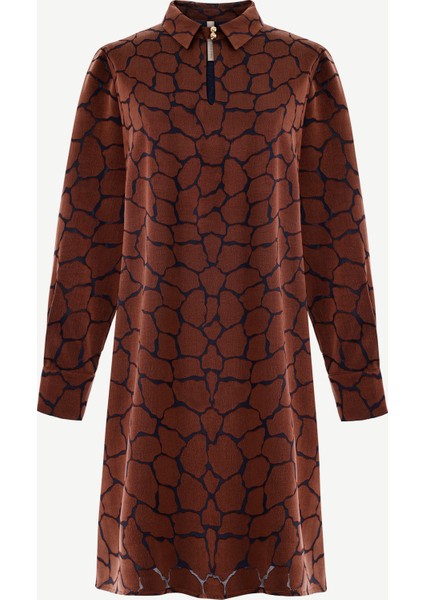 A Form Gömlek Yaka Uzun Kol Elbise