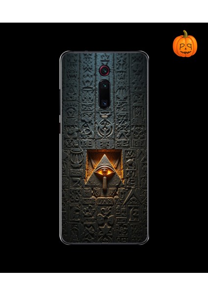 Xiaomi Mi 9t Uyumlu Şeffaf Kılıf Antik Mısır 4 Tasarımlı