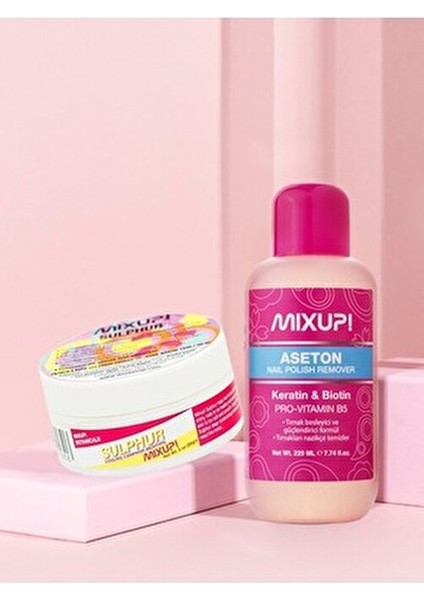 2'li Tırnak Bakım Seti Aseton ve Sulphur Yağı 56 gr Keratin ve Biotin İçerir fırsatları