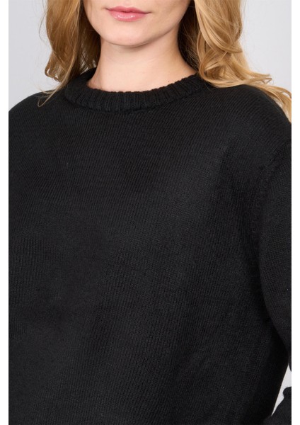 Çetinkaya Fithit 8631 Kadın Bisiklet Yaka Akrilik Triko Kazak Siyah modelleri