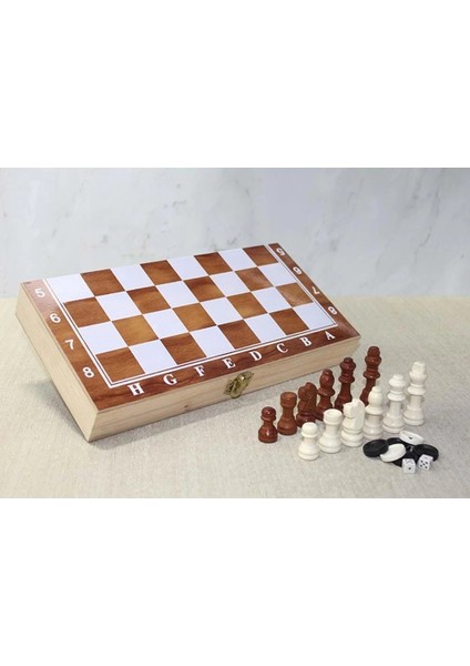 Ahşap Kutulu Satranç ve Tavla Seti fiyatları
