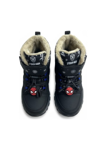 Su Dayanıklı Kaymaz Taban Içi Kürklü Erkek Çocuk Örümcek Adam Işıklı Bebe Kar Botu fırsatları