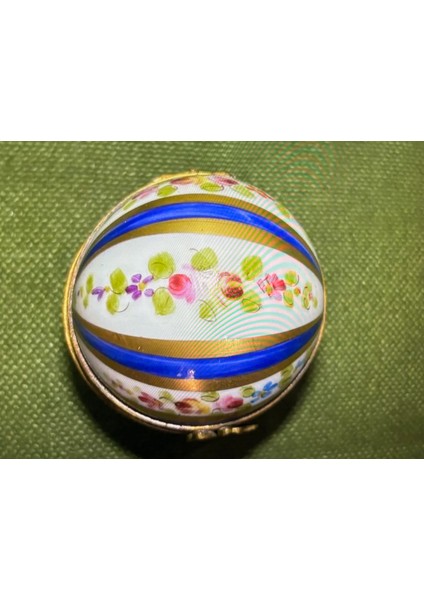 4,5 cm Çapında Limoges Porselen ve Pirinç Kutu Bonboniyer indirimleri