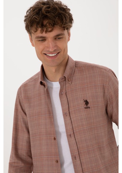 Erkek Bakır Gömlek Desenli 50316640-VR182 fiyatları