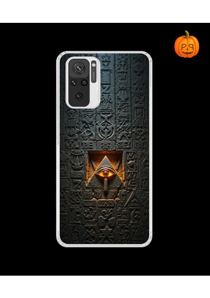 Xiaomi Redmi Note 10 Uyumlu Şeffaf Kılıf Antik Mısır 4 Tasarımlı