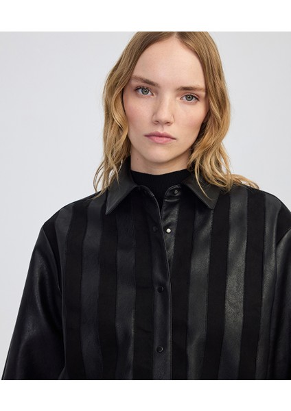 Suni Deri Mix Gömlek Ceket IW6250005118001 modelleri