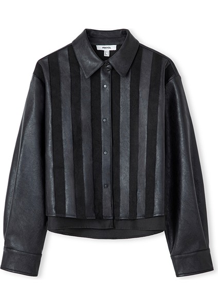 Suni Deri Mix Gömlek Ceket IW6250005118001 indirimleri