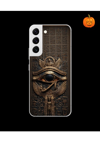 Samsung Galaxy S22 Uyumlu Şeffaf Kılıf Antik Mısır 2 Tasarımlı