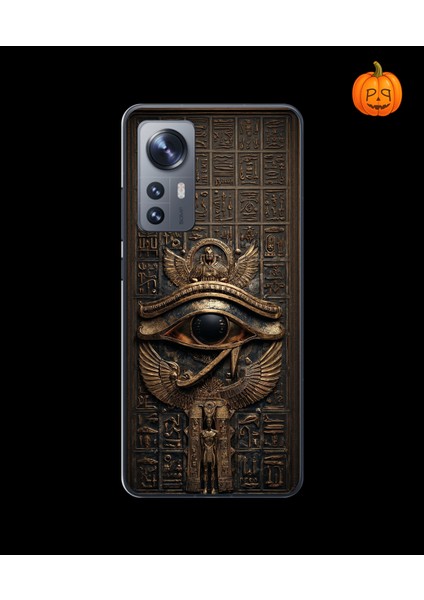 Xiaomi Mi 12 Pro Uyumlu Şeffaf Kılıf Antik Mısır 2 Tasarımlı