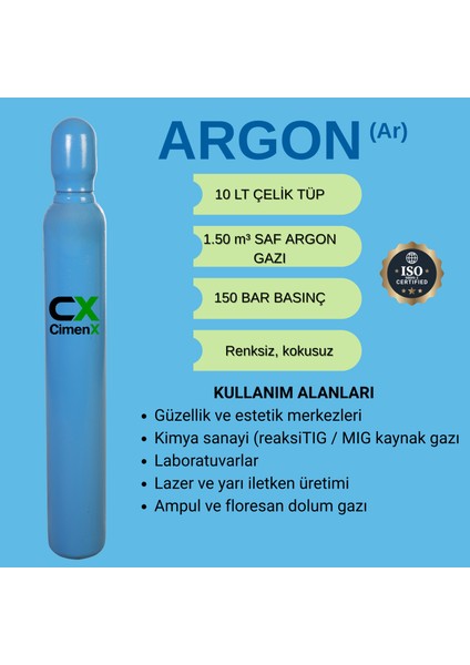 Argon Gazı 10 Lt fiyatları