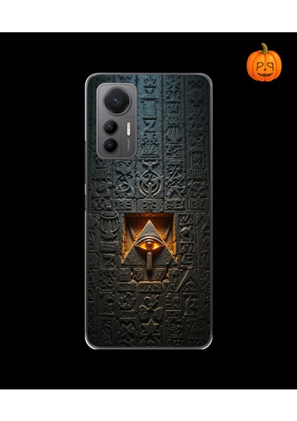Xiaomi Mi 12 Uyumlu Şeffaf Kılıf Antik Mısır 4 Tasarımlı