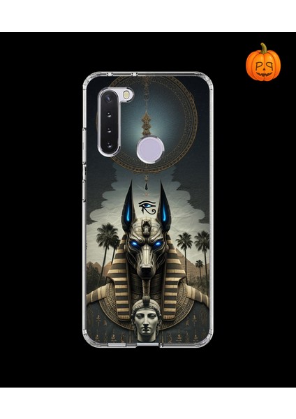 Samsung Galaxy A21 Uyumlu Şeffaf Kılıf Antik Mısır 5 Tasarımlı