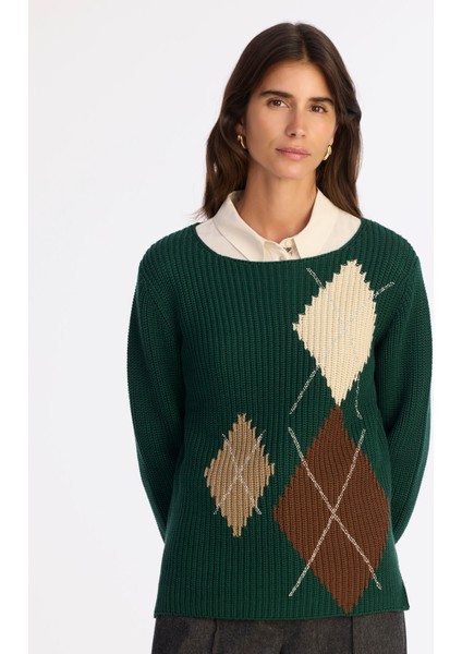 Regular Kayık Yaka Uzun Kol Kazak