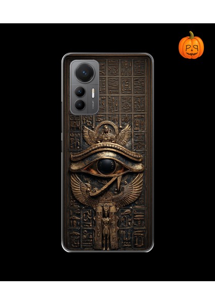 Xiaomi Mi 12 Uyumlu Şeffaf Kılıf Antik Mısır 2 Tasarımlı