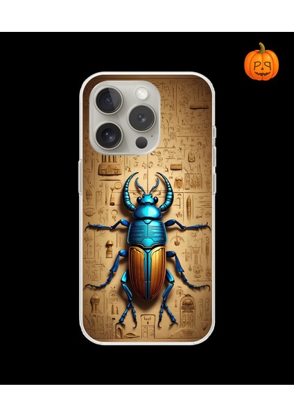 iPhone 16 Pro Max Uyumlu Şeffaf Kılıf Antik Mısır 3 Tasarımlı