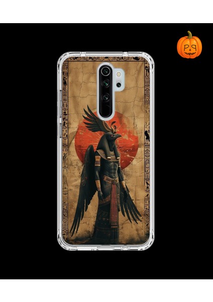 Xiaomi Redmi Note 8 Pro Uyumlu Şeffaf Kılıf Antik Mısır 7 Tasarımlı