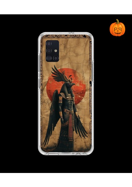 Samsung Galaxy A51 Uyumlu Şeffaf Kılıf Antik Mısır 7 Tasarımlı