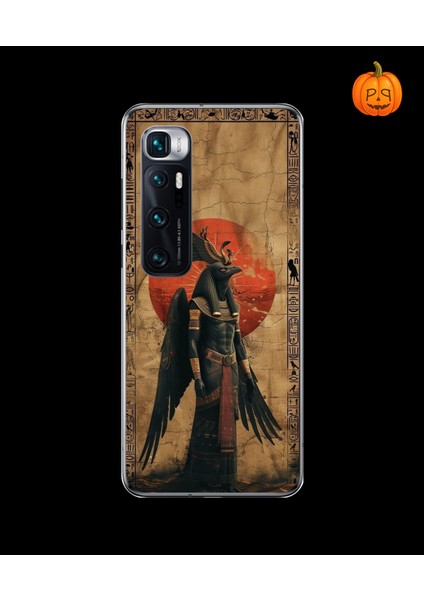 Xiaomi Mi 10 Pro Uyumlu Şeffaf Kılıf Antik Mısır 7 Tasarımlı