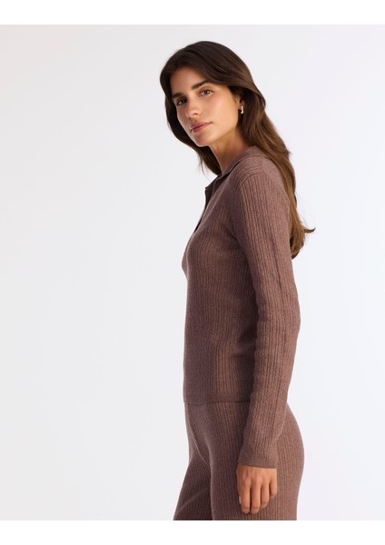 Regular Polo Yaka Uzun Kol Kazak