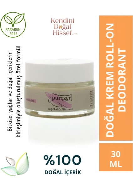 Doğal Krem Roll-On / Deodorant 30 ml