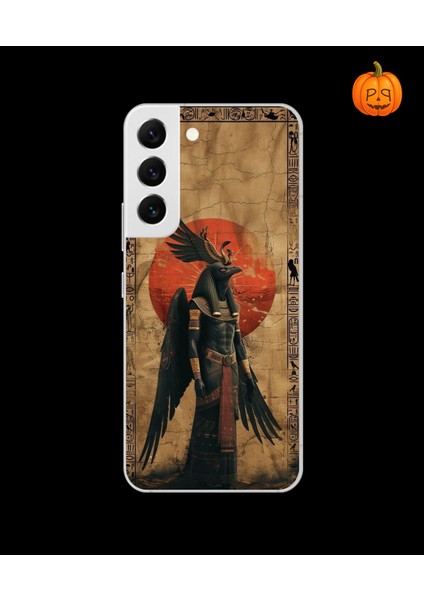 Samsung Galaxy S22 Uyumlu Şeffaf Kılıf Antik Mısır 7 Tasarımlı