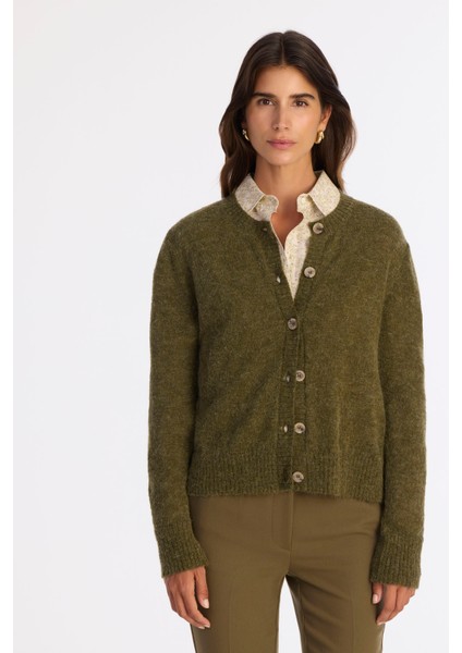 Regular Bisiklet Yaka Uzun Kol Hırka