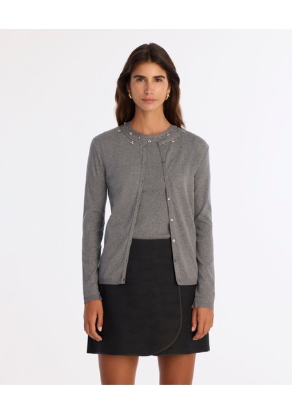 Regular Bisiklet Yaka Uzun Kol Hırka