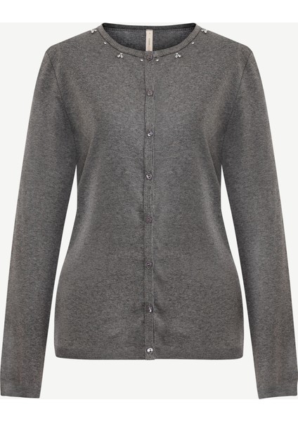 Regular Bisiklet Yaka Uzun Kol Hırka