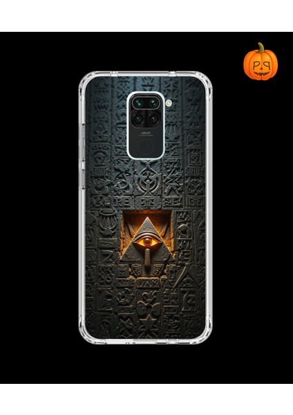 Xiaomi Redmi Note 9 Uyumlu Şeffaf Kılıf Antik Mısır 4 Tasarımlı