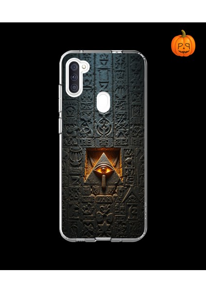 Samsung Galaxy A11 Uyumlu Şeffaf Kılıf Antik Mısır 4 Tasarımlı