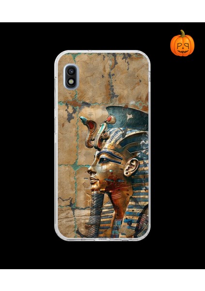 Samsung Galaxy A10 Uyumlu Şeffaf Kılıf Antik Mısır 6 Tasarımlı