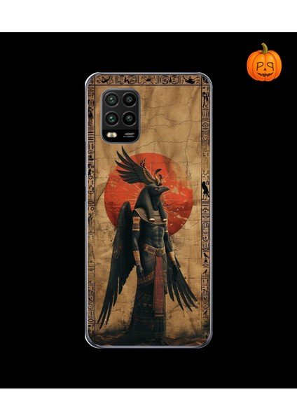 Xiaomi Mi 10 Lite Uyumlu Şeffaf Kılıf Antik Mısır 7 Tasarımlı