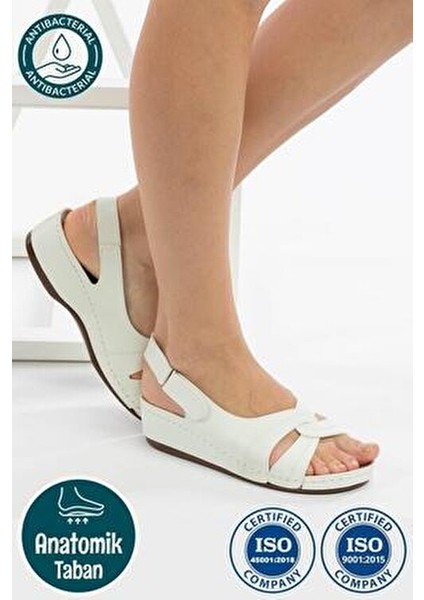Ortopedik Cırtlı Kadın Sandalet Düz Topuklu Günlük Kullanım İçin Rahat Tasarım indirimleri