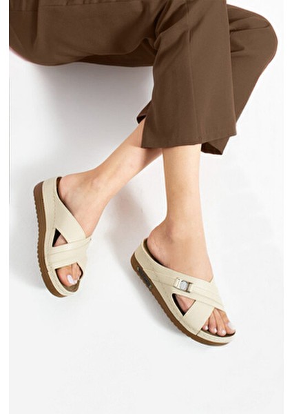 Anatomik Kadın Terlik Bej indirimleri